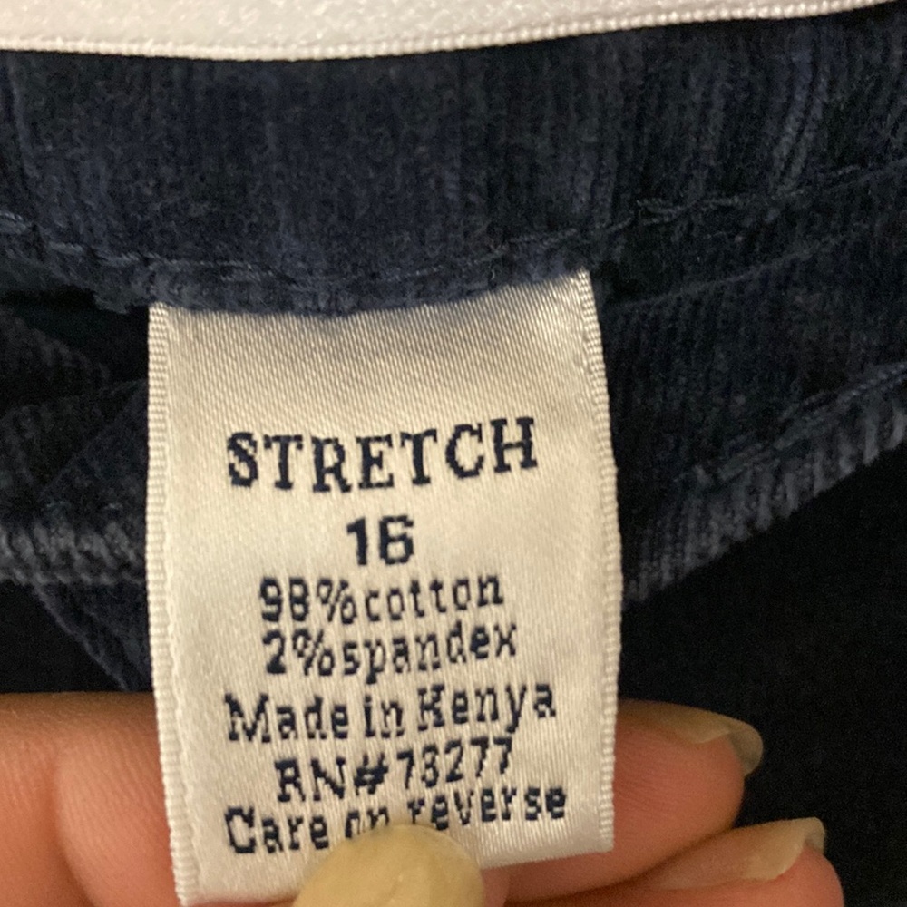 Ladies Navy Corduroy Pants - Picture 3 of 8